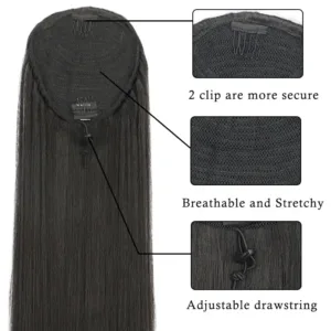 Straight Drawstring Ponytail Extension 4