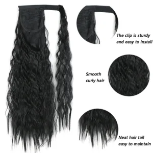 Synthetic Long Corn Ponytail Wrap 2