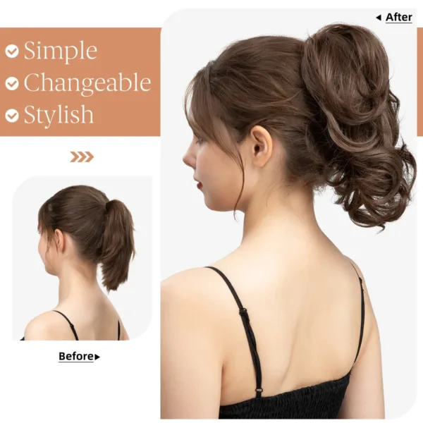 Diy Claw Clip In Ponytail Extensions Hairpiece 3