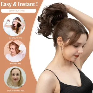 Diy Claw Clip In Ponytail Extensions Hairpiece 5