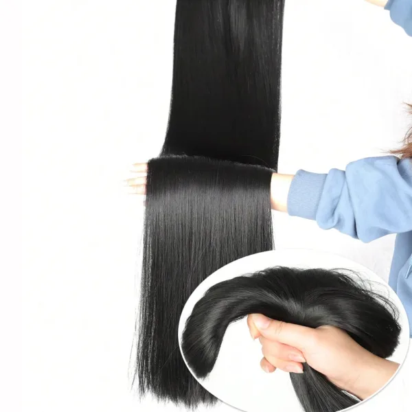 Synthetic Long Straight Hair 5 Clips Hair Extensions 5